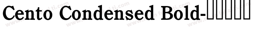 Cento Condensed Bold字体转换